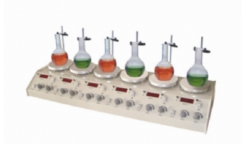 常州国华多头磁力加热搅拌器HJ-6A数显控温